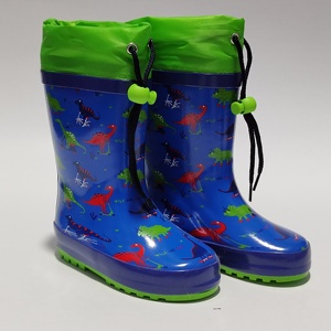 Bottes de <span class=keywords><strong>pluie</strong></span> imprimées dinosaures en gros, bottes Wellington, coloris, bottes de <span class=keywords><strong>pluie</strong></span> à col pour enfants - Product Image 2