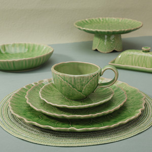 Meilleur ensemble <span class=keywords><strong>d</strong></span>'assiettes en céramique, vaisselle de nénuphar, vaisselle en porcelaine peinte, vaisselle, assiettes, poterie, service de table - Product Image 2