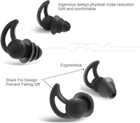 Bouchons d'oreilles en silicone en forme d'aileron de requin pour dormir, anti-bruit, protection auditive, natation, emballage personnalisé