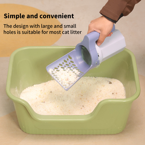 Premium duurzame schep voor huisdierenuitwerpselen, afneembaar 2-in-1 PP schepje voor kattenbakvulling en honden, geschikt voor buitengebruik - Product Image 6