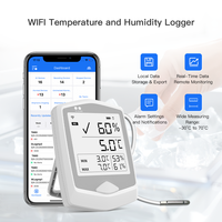 Registrador de Temperatura y Humedad WiFi con Soporte para Aplicaciones iOS y Android, Servicio Web Gratuito de por Vida, para Almacenamiento en Frío de Supermercados