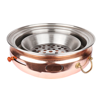 Pinnovo Barbecue en acier inoxydable Grill sans fumée Four portable coréen Charbon de bois commercial Grill coréen rond pour restaurant