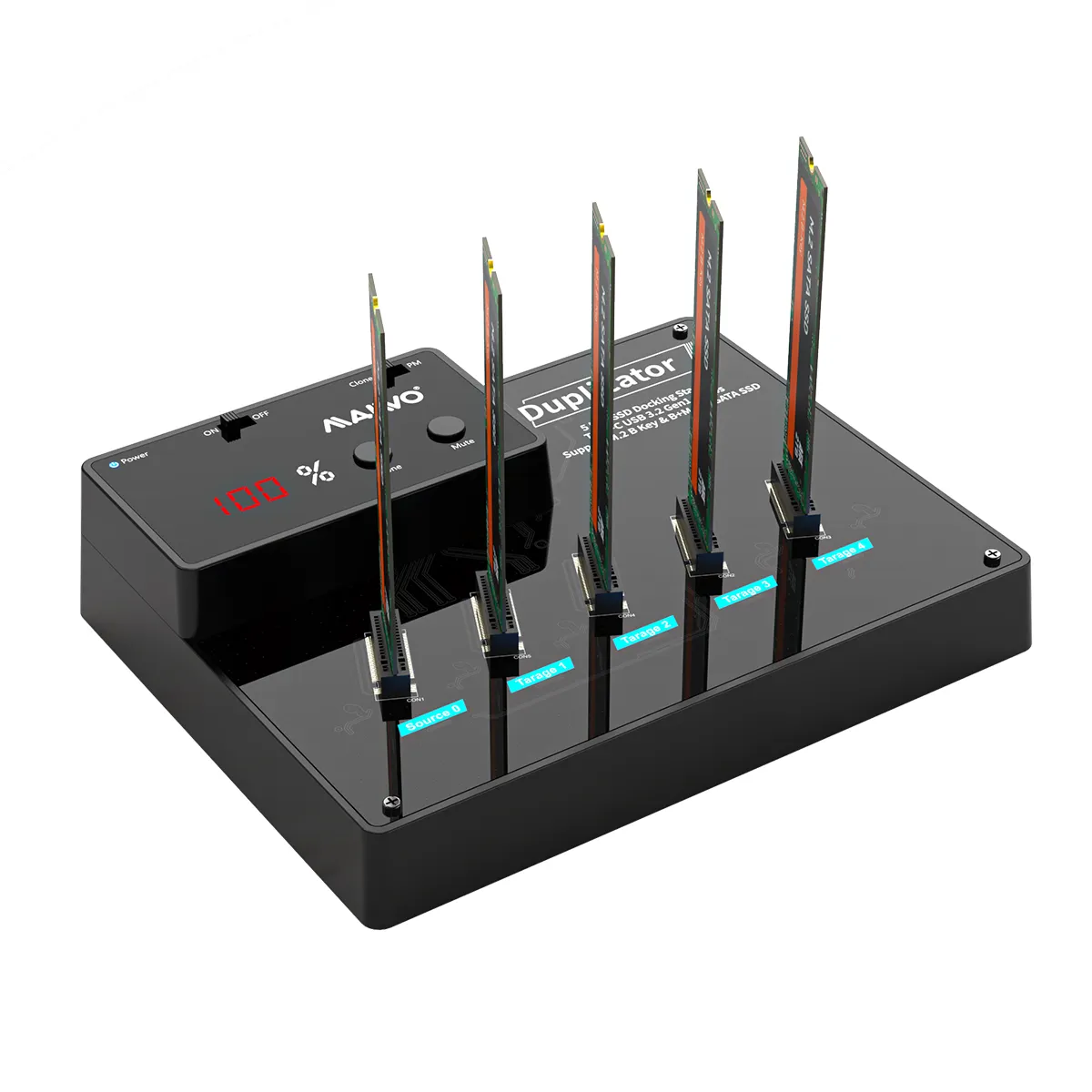 5 베이 도구 무료 SATA M.2 SSD 도킹 스테이션 복사기 클론 SATA3 복사기 솔리드 스테이트 드라이브 도크 컴퓨터 하드웨어