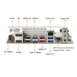 Erying <span class=keywords><strong>ITX</strong></span> b760i chơi game máy tính để bàn bo mạch chủ với LGA 1700 115x Hỗ trợ Intel Dual Channel DDR5 Ram 12/13/14th Core - Product Image 4