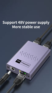 ตัวขยายสวิตช์กิกะบิตแบบ POE ความยาว120เมตรตัวขยายแบบ1ถึง2 PoE 15.4W 30W PoE สำหรับกล้อง IP - Product Image 5