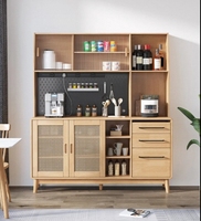 Buffet console moderne en bois avec portes coulissantes, meubles de cuisine et de salle à manger pour le rangement du salon