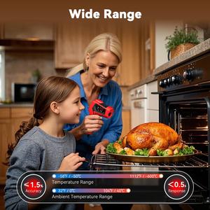 Thermomètre infrarouge laser HEDAO WT3138 -58F à 1112F, numérique sans contact avec indicateur de batterie faible pour cuisine, barbecue, CVC - Product Image 2