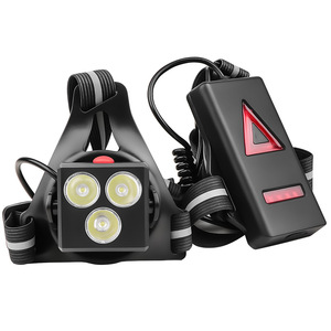 Nouvelle lampe de poitrine transfrontalière pour la course à pied avec 3 ampoules LED, rechargeable par USB, pour la course nocturne, lampe de cyclisme portable - Product Image 1