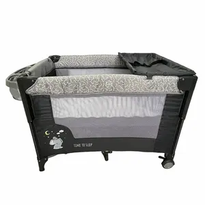 Wholesale Factory Price European Quality Fashion Baby Crib Bedside Baby Bed Portable Safety Baby Sleeping Cot