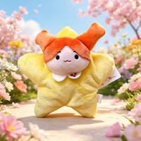 Gantungan Kunci Boneka Bintang Kuning Kawaii Aneka Gaya Rambut Grosir, Aksesoris Tas Boneka Lembut, Mainan Boneka