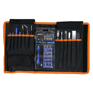 Kit d'outils professionnels 80 en 1, tournevis magnétique multifonctionnel, kit de réparation de téléphone avec sac en tissu pour la réparation électronique DIY - Product Image 1