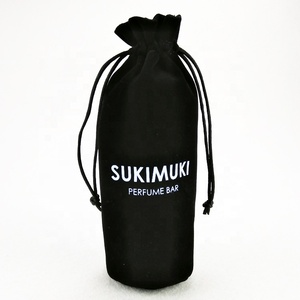 Black Velvet <b>Pouch</b> with Round Bottom Drawstring Perfume Bags - Product Image 2