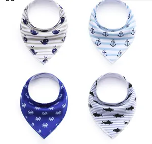 Wholesale Oem Custom Print Logo Double Deck Cotton Tarten Plaid Soft Dog Bandana schal