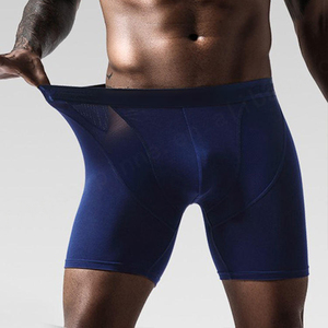 Ceinture personnalisée de haute qualité sous-vêtements longs doux respirant confortable slips Boxer Shorts hommes sous-vêtements pour hommes - Product Image 4