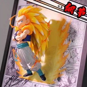 Dragon Balls Goku Peinture suspendue Anime Figure Posters Lumière LED Cadre photo <span class=keywords><strong>Action</strong></span> Lampes à LED Décoration murale Peinture Cadeau - Product Image 5
