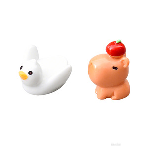 Miniatures d'animaux en résine, figurines de capybara pour tableau de bord de voiture, maison de poupée, jardin féerique, décoration d'anniversaire capybara - Product Image 5