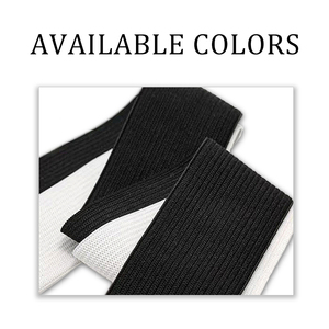 Bán buôn trắng đen đàn hồi Webbing dệt kim cao su ban nhạc đàn hồi Webbing - Product Image 5