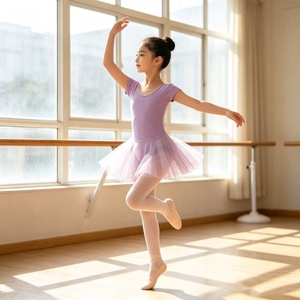 Robe de ballet rose pour tout-petits, justaucorps de <span class=keywords><strong>danse</strong></span> avec jupe, tenue de gymnastique de ballerine, costume classique pour la pratique et les spectacles pour filles - Product Image 4