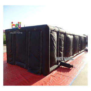 Laberinto inflable de casa embrujada personalizado para Halloween con carrera de obstáculos y Laser Tag Arena PVC portátil con techo y kits de reparación - Product Image 3