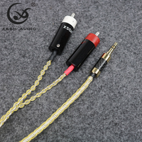 Câble audio-vidéo YIVO XSSH HIFI 3,5 mm vers 2RCA, plaqué or et argent, cuivre OD3,8 mm, câble de mise à niveau pour guitare, casque et écouteurs