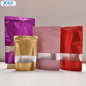 Sachet refermable en aluminium mat avec logo personnalisé, noir, <span class=keywords><strong>blanc</strong></span>, <span class=keywords><strong>rouge</strong></span>, vert, bleu, pour emballage alimentaire anti-odeur - Product Image 6