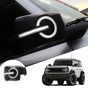 Novela experiencia Visual señales de giro de flujo suave Fácil instalación espejo retrovisor para 2021 2022 2023 <span class=keywords><strong>Ford</strong></span> <span class=keywords><strong>Bronco</strong></span> 2/4-puerta - Product Image 4