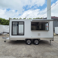 Mobiler Kaffee- und Smoothie-Stand Catering-Getränkewagen Maßgefertigter Fast-Food-Anhänger Voll Ausgestatteter Zweizonen-Food-Trailer