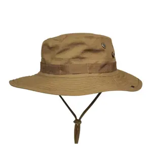 厂家定制标志防水宽檐帽卷起帽檐男式软呢帽