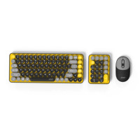 Kualitas Tinggi Ramping 2,4 GHz Nirkabel Mini Tahan Air Ultra Tipis Ergonomis Combo Keyboard dan Mouse Gaming T83 1200 DPI Steam