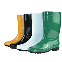 Bottes de travail et de pluie montantes pour hommes, haute performance, lumineuses, jetables, avec embout en acier, en caoutchouc PVC souple, avec soutien de la voûte plantaire et souples jusqu'au genou