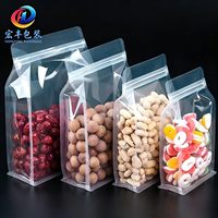 Octagon-vormige, transparante, zelfdichtende, food grade staande pouch voor granen, gedroogd fruit & thee, verdikte plastic verpakking