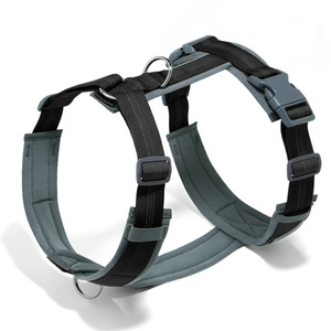 Harnais pour <span class=keywords><strong>chien</strong></span> anti-traction en forme de H, réglable, respirant, en nylon, rembourré, réfléchissant, robuste, à libération rapide, en stock - Product Image 4