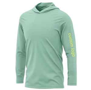 Camiseta de pesca de manga larga de secado rápido con protección UV Upf 50 + unisex con capucha sublimada personalizada - Product Image 3