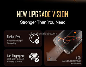 Kit de protection d'écran en verre trempé personnalisé OG 9H anti-espion avec <span class=keywords><strong>colle</strong></span> intégrale pour iPhone 17 Pro Max, avec cadre d'alignement anti-poussière - Product Image 2