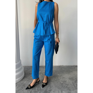 เสื้อโค้ทผ้าลินินแมสซิโม่เสื้อโค้ท Takim Screat ชุดจั๊มสูท Saks แบบพรีเมี่ยม - Product Image 4