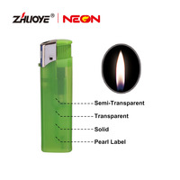 Briquet électronique en plastique élégant pour usage intensif, rechargeable au gaz pour fumeurs