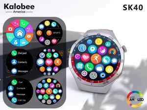 สมาร์ทวอทช์ SK40 HD รุ่นใหม่ ปี 2025 สำหรับผู้ชายและผู้หญิง กันน้ำระดับ IP67 พร้อมเข็มทิศ ตรวจวัดสุขภาพ สาย 3 เส้น กล่องของขวัญ - Product Image 2