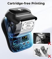 Mini Phomemo M110 Imprimante de codes à barres thermique portable Étiqueteuse sans fil pour petites entreprises Compatible IOS et Android