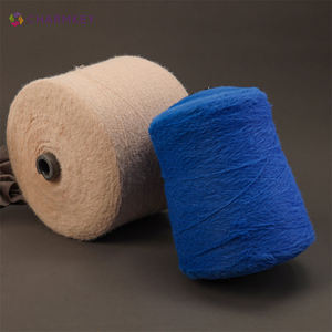 Hilo de felpa de plumas de piel de visón esponjoso de nailon de alto poliéster, hilo de fantasía teñido de pestañas, cono de Color liso - Product Image 2