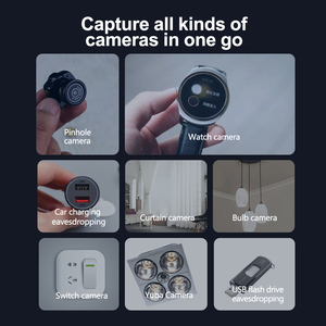 WT18 Nouveau look Scanner de signal RF sans fil portable noir Anti-espionnage Anti-positionnement Détecteur de caméra infrarouge - Product Image 4