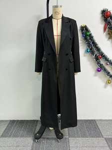 Di alta qualità <span class=keywords><strong>giacca</strong></span> lunga da donna elegante da donna con colletto <span class=keywords><strong>abito</strong></span> aderente abiti cappotto lungo Business <span class=keywords><strong>giacca</strong></span> lunga per le donne - Product Image 2