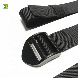 Giá rẻ 1 1/2 inch rộng màu đen nylon dây đeo Thang nhựa khóa Webbing vành đai với đàn hồi vòng lặp nhỏ - Product Image 3