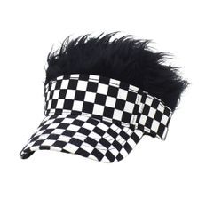 WAe Cap Plaid Mosun Cap Accessoire de coiffure pour cheveux humains avec faux cheveux - Product Image 1
