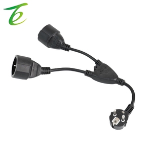 Câble d'extension électrique standard européen, un câble pour deux prises, trois fils, prise européenne, coudé, deux prises, câble d'alimentation en cuivre pur - Product Image 5