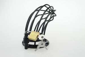 جهاز العفة للذكور قابل للقفل من الفولاذ المقاوم للصدأ جهاز العفة مع حلقات معدنية للرجال - Product Image 6