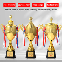 Trophée de Coupe du Monde de Football en Métal Doré de Luxe et Haute Qualité pour Compétition Sportive – Trophées Métalliques Personnalisés