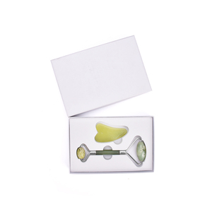 100% Réel Naturel Petite Fleur Verte <span class=keywords><strong>Jade</strong></span> Anti-Vieillissement Visage Rouleau <span class=keywords><strong>Masseur</strong></span> pour le cou minceur rouleau de beauté - Product Image 6