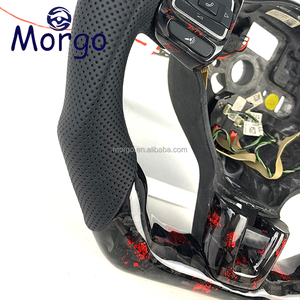 Accessoires Intérieurs pour VW <span class=keywords><strong>Golf</strong></span> MK6 <span class=keywords><strong>Golf</strong></span> R Arteon Scirocco R-Line <span class=keywords><strong>GTI</strong></span> R 2008-2013 Volant de Voiture Personnalisé en Fibre de Carbone - Product Image 4