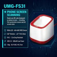 Lecteur de codes-barres de bureau UIMG à décodage rapide 1D 2D, lecteur QR filaire USB pour écran de téléphone, idéal pour les petites caisses de supermarché