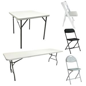 Tables et chaises en plastique avec pieds amovibles, roulettes, <span class=keywords><strong>plateau</strong></span> transparent et support pour parapluie - Product Image 2